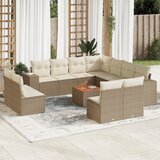 vidaXL 12-dijelni set vrtnih sofa od poliratana s jastucima bež | shoptok.hr