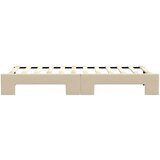  Dnevni krevet na razvlačenje krem 80 x 200 cm od tkanine | shoptok.hr