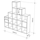 Hanah home Bookshelf Paleo, 150,8x150,8x28 cm, Boje hrasta | Eponuda.ba