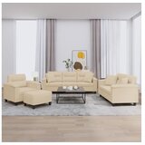 vidaXL 4-dijelni set sofa s jastucima krem od mikrovlakana | shoptok.hr