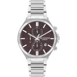 Lee Cooper Muški ručni sat, Kvarcni mehanizam, 45mm, Bordo kućište, Srebrne boje, LC07835.380 | Eponuda.com