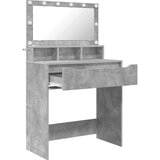 vidaXL Toaletne mize za spalnice Betonsko siva 80 x 39,6 x 135 cm | Shoptok.si