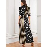 Fenzy Elegantna Maxi Haljina S Uzorkom Mori, Smeđa | shoptok.hr