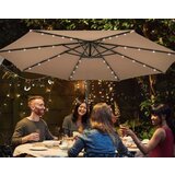Vrt Senčnik Ø300 cm s solarnimi LED lučkami in UV zaščito | Shoptok.si