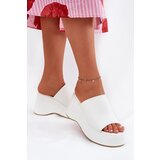 Boto Eco Leather Women's Slippers On Platform And Wedge White Kisoffi | Shoptok.si