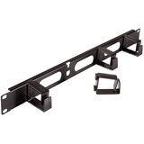 Logilink 19 Cable management panel 1 U with 4 cable rings and 3 cable openings, OR107B