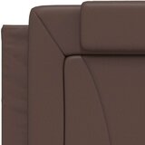  Okvir kreveta s LED svjetlima smeđi 90 x 200 cm od umjetne kože | shoptok.hr