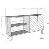 Hanah home komoda s ladicama, antracit Slike
