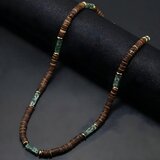 Ogrlica AB-34059 - Smeđa / Zelena KP34059 | shoptok.hr