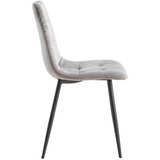P & B STOL, kovina, tekstil siva | Shoptok.si