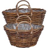  Košara za rastline s shranjevanjem 2 pcs Rjava Lacak ratan, (5000207857) | Shoptok.si