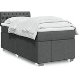 Maison Chic Box spring postelja - Vzmetna postelja z vzmetnico temno siva 100x200 cm blago SL11773, (21905116) | Shoptok.si
