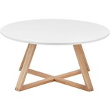 Bessagi Home klubska miza mattia, bela, hrast, Ø 80 cm | Shoptok.si
