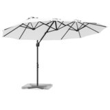 vidaXL Vrtni nadstrešak s zaključavanjem Pijesak 372 x 198 x 253 cm | shoptok.hr