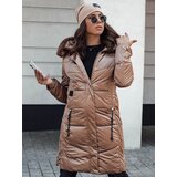 DStreet Kurtka damska ULTRAWAY pikowana z kapturem żółta | Shoptok.si