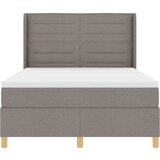 Box Spring Postelja z Matracom Taupe 160x200 cm Tkanina, (22050971) | Shoptok.si