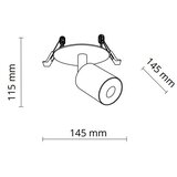 Ugradno spot svetlo NEX 1xGU10/10W/230V belo | Eponuda.com