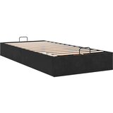 vidaXL Otomanski posteljni okvir brez vzmetnice črn 90x190 cm žamet | Shoptok.si