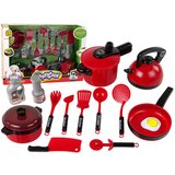  Dječji set crvenih lonaca za igru + pribor | shoptok.hr