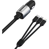  Adapter za avto Dudao 3u1 s Lightning / USB - C / micro USB kablom - Črna KP41428 Cene