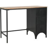 vidaXL stol s postoljem od masivne jelovine i čelika 100 x 50 x 76 cm | shoptok.hr