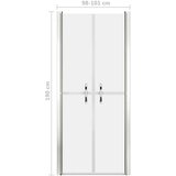 vidaXL Vrata za tuš mlečna ESG 101x190 cm | Shoptok.si