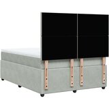  Krevet s oprugama i madracem svjetlosivi 160x200 cm baršunasti | shoptok.hr