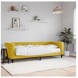 vidaXL Dnevni krevet s madracem žuti 80 x 200 cm baršunasti | shoptok.hr