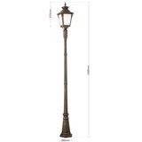 Orion Spoljašnja lampa AIKO 1xE27/60W/230V 240 cm IP23 bronza/patina | Eponuda.com