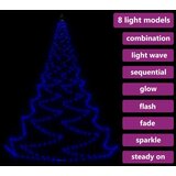 vidaXL stensko drevesce 720 modrih LED lučk 5 m notranje zunanje | Shoptok.si