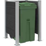  Ograda za kante za smeće Siva 85 x 85 x 115 cm Aluminij i WPC | shoptok.hr
