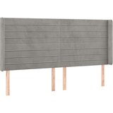  Krevet box spring s madracem LED svjetlosivi 160x200 cm baršun | shoptok.hr