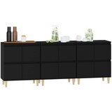  Komode 3 kom crne 60x35x70 cm od konstruiranog drva | shoptok.hr