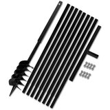 vidaXL Jeklen spiralni vrtalni sveder za zemljo z ročajem 120 mm z 9 m pod., (21366891) Cene