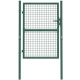 vidaXL Vrata za ograjo iz jekla 100x125 cm zelena, (20708241) | Shoptok.si