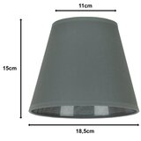  duolla - abažur za stonu lampu sofia xs E14, prečnik 18,5 cm, siva | Eponuda.com