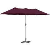  Vrtni suncobran Bordeaux Crvena 370 x 197 x 239 cm | shoptok.hr