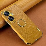 INORCO Za Realme C55 Ring Kickstand 6D Funda galvanizada Cocodrilo Textura Cuero + TPU Cubierta del teléfono, (22036270) | Shoptok.si