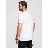 Ombre Men's cotton t-shirt with contrasting two-tone print - black | shoptok.hr