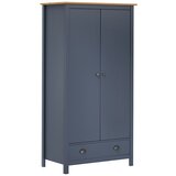 vidaXL garderobna omara z 2 vrati hill siva 89x50x170 cm borovina | Shoptok.si