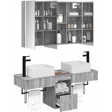  Set ormarića za kupaonicu 4 pcs Siva Sonoma | Shoptok.si