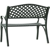 vidaXL vrtna klupa 102 cm od lijevanog aluminija zelena | shoptok.hr