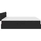  s od storage s uzglavljem Crna 160 x 200 cm Baršun | shoptok.hr