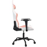  Masažni gaming stol Bela in roza umetno usnje | Shoptok.si