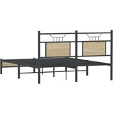  Posteljni okvir brez vzmetnice hrast 137x190 cm inženirski les, (21828980) | Shoptok.si