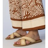 Gemre Beige braided women's slippers Ellinara | ePonuda.com