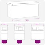  Sklopiva klupa za pohranu Bijela 180 kg 80 L 77 x 38 x 38 cm | shoptok.hr
