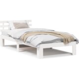  Krevet od Drva Bijeli Drvo 100 x 200 cm Minimalistički Krevet | shoptok.hr