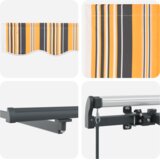 vidaXL Ručno uvlačiva tenda s LED višebojnom trakastom 600x300 cm | shoptok.hr