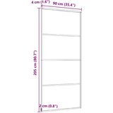  Klizna vrata od aluminija i stakla ESG 90 x 205 cm crna | Eponuda.ba